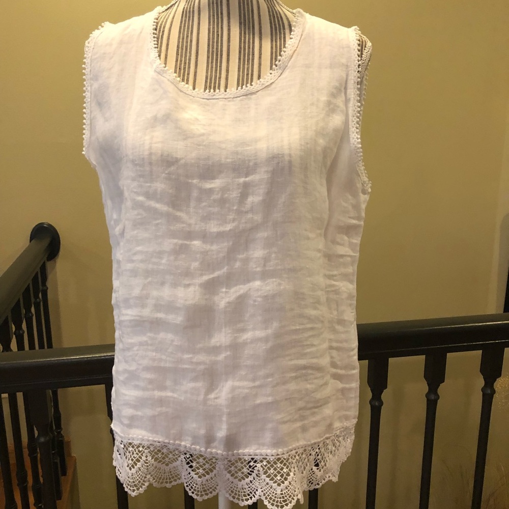 NWT 100% Italian Linen Women Top
